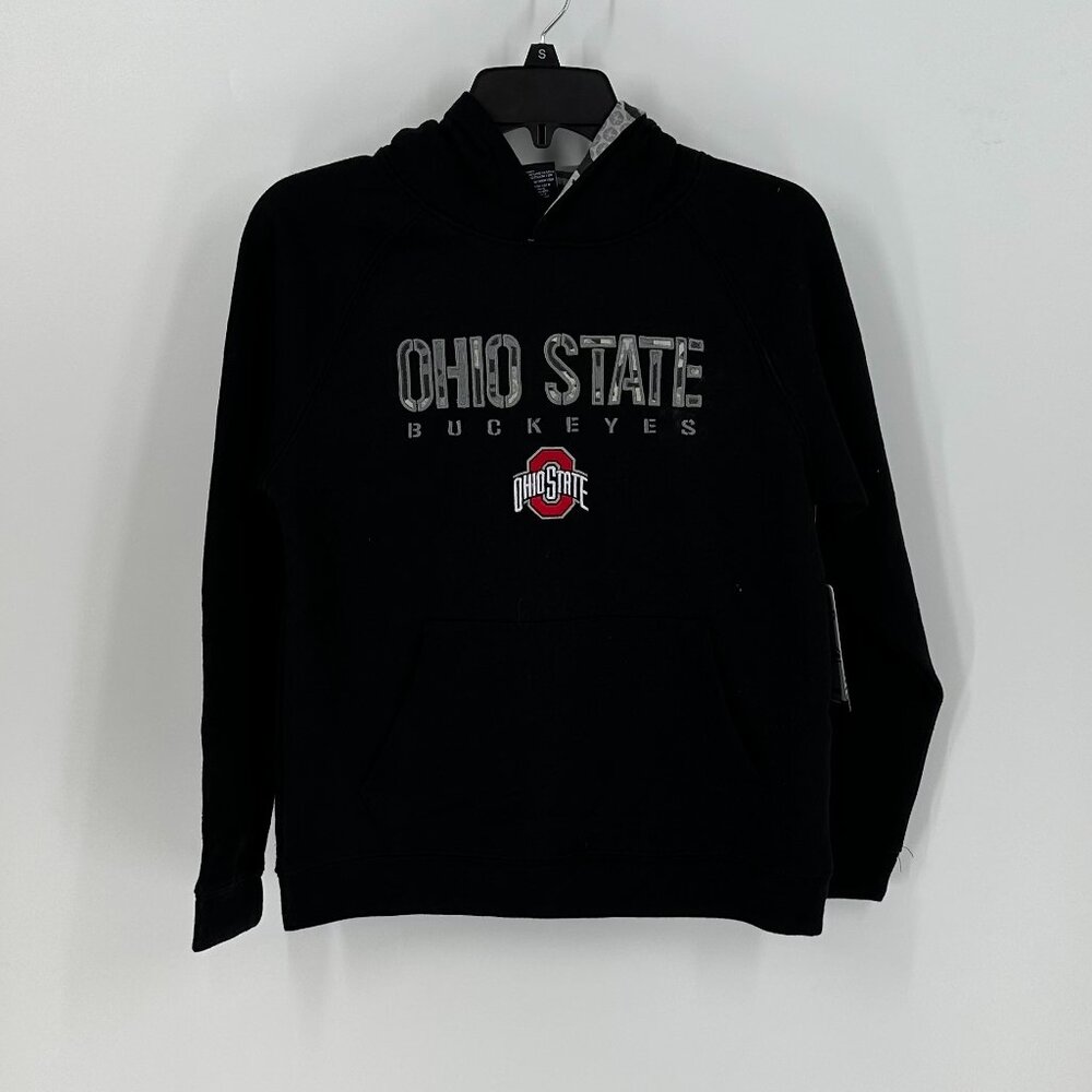 Youth Colosseum Black Ohio State Buckeyes Hangar Camo Pullover Hoodie M